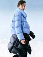 Windproof Lightweight Wide Lapel Goose Down Jacket GOELIA