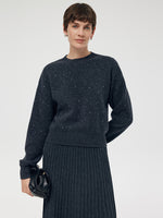 100% Wool Sequins Women Sweater GOELIA