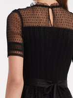 Short Sleeve Tulle Tiered Maxi Dress GOELIA