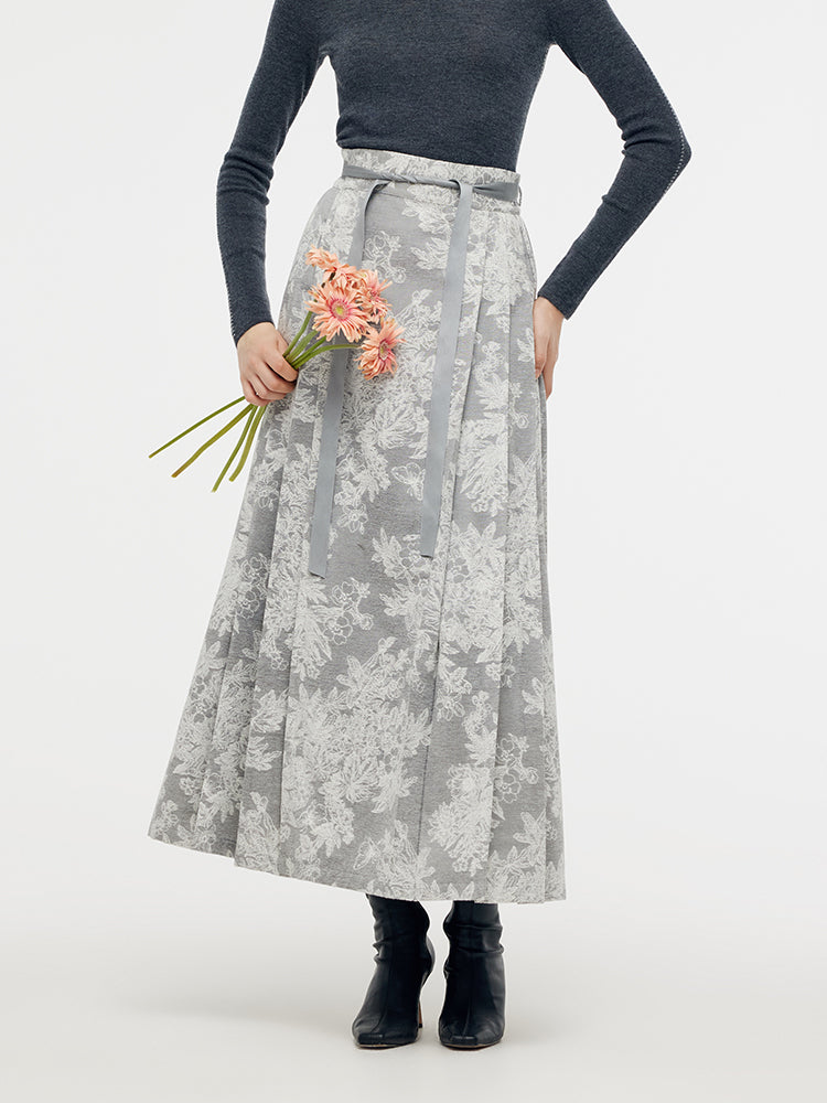 Silver jacquard skirt hotsell