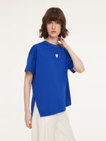 Asymmetrical Hem Heart Decorated Women T-Shirt GOELIA