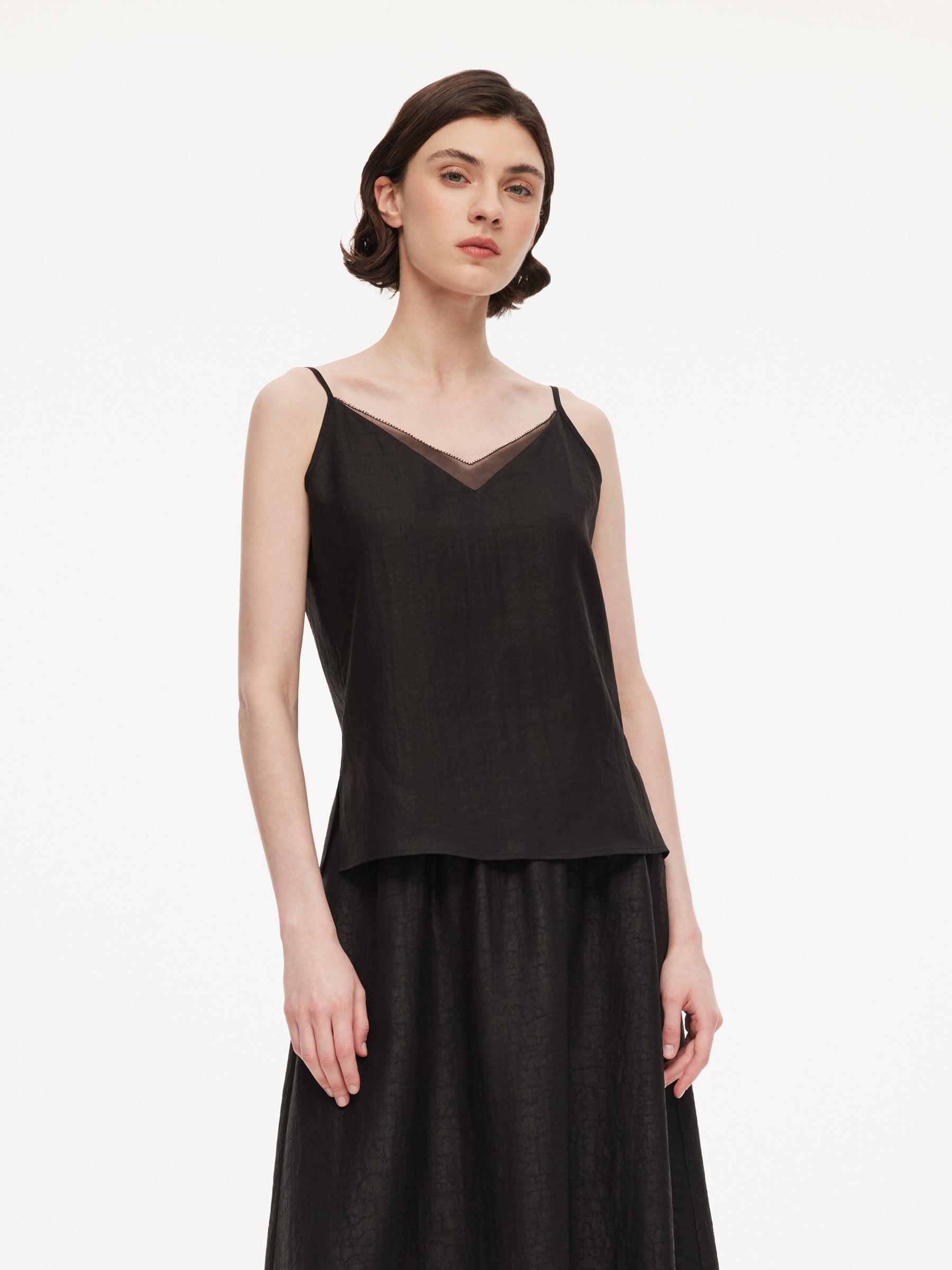 12MM Gambiered Canton Gauze Women Camisole GOELIA