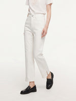 [Preview] Lyocell Blend Women Ankle-Length Side Slit Jeans GOELIA