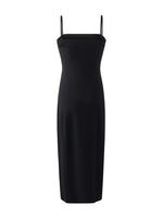 Women Knitted Detachable Spaghetti Strap Midi Dress GOELIA