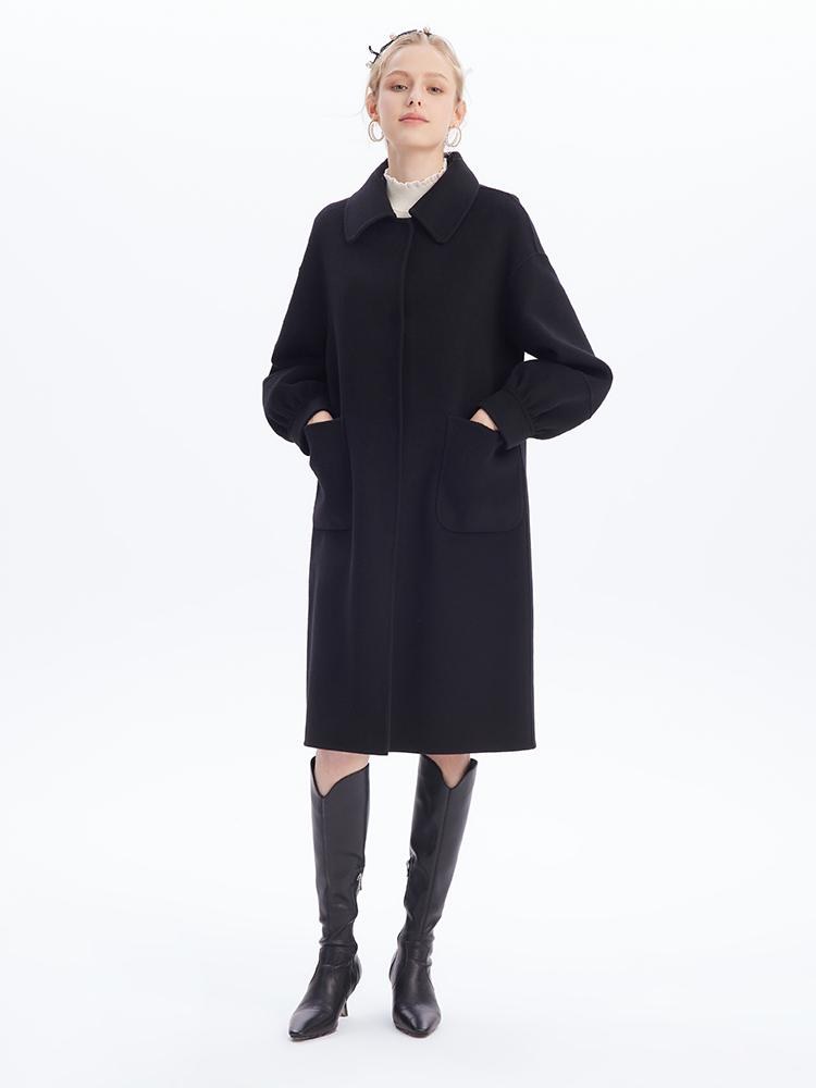 Tencel Woolen Reversible Women Coat GOELIA