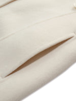 Cashmere Wool Blend Women Overcoat With Detachable Waist Tab GOELIA