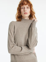 Cashmere Mock Neck Women Pullover Sweater GOELIA