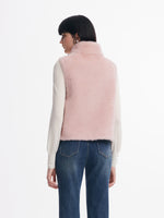 [Preview] 100% Shearling Wool Stand Collar Women Vest GOELIA