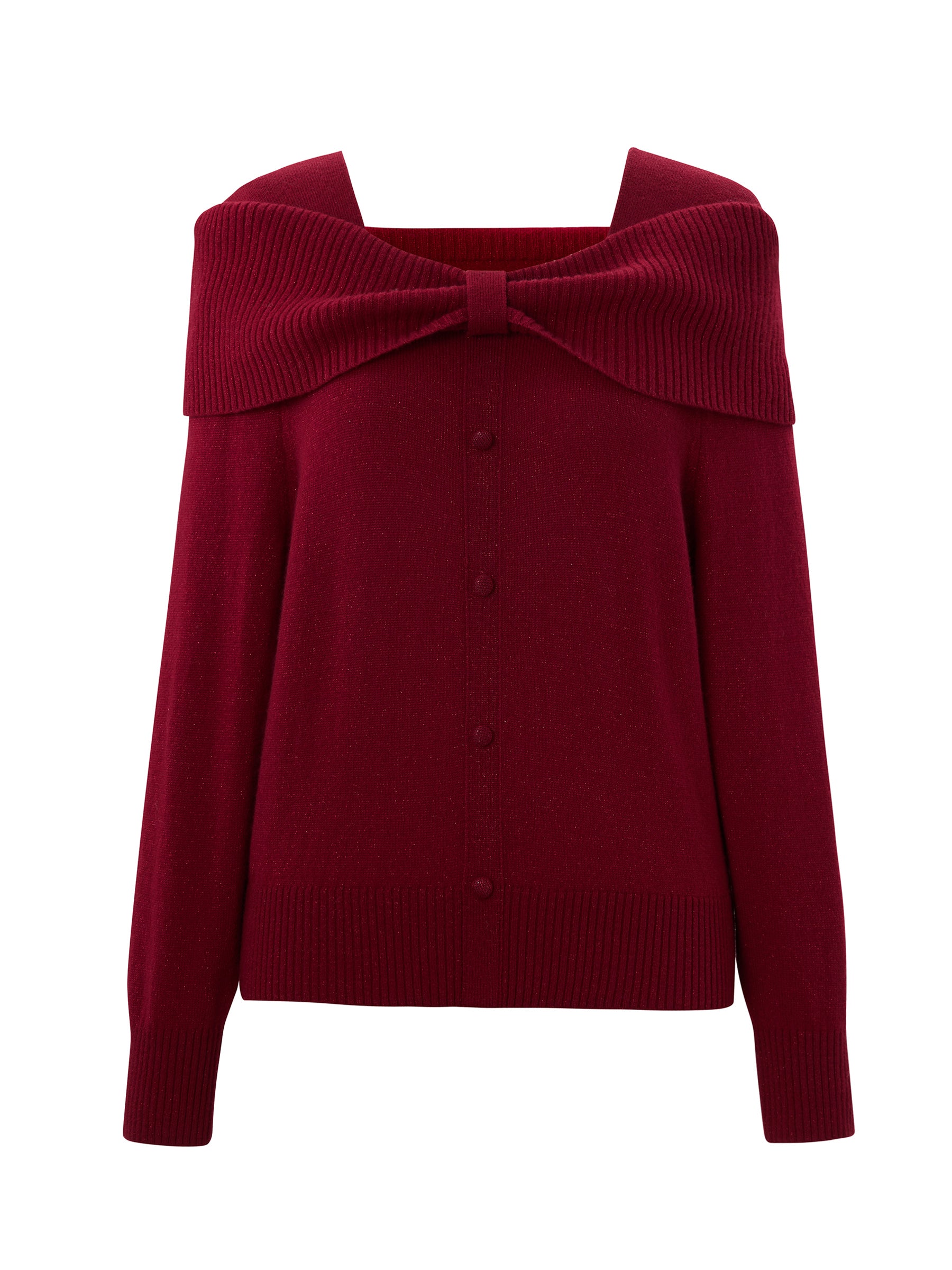 [Preview] Wool Bow Neck Women Sweater GOELIA