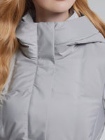 [Preview] Drawstring Waist Hooded Goose Down Overcoat GOELIA