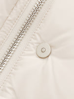 Patchwork Hooded Long Goose Down Coat GOELIA