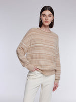[Preview] Brushed Cashmere Wool Stripe Women Sweater GOELIA