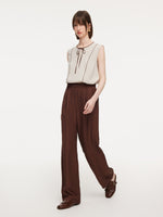 Tencel Acetate Linen Blend Women Pants GOELIA
