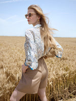 Loose A-Line Women Shorts With Belt GOELIA