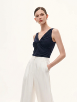 Twist Front Women Knit Tank Top GOELIA