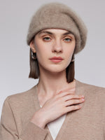 [Preview] 100% Brushed Cashmere Women Beret Beanie Hat GOELIA
