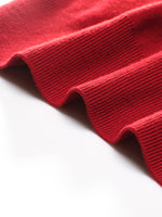 Knit Top And Velvet Pleated Skirt Two-Piece Set With Detachable Ribbon GOELIA