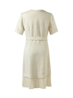 Wool Blend Tweed Women Mini Dress With Belt GOELIA