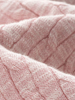 Round Neck Women Cable Knit T-Shirt GOELIA