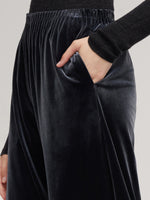Velvet Straight Wide Leg Women Pants GOELIA