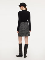 Wool Blend Tweed Cropped Jacket And Skirt Two-Piece Set GOELIA