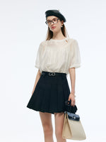 Tencel Blend Women Puff-sleeved Blouse GOELIA