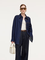 Denim Loose Fit H-Line Women Shirt GOELIA
