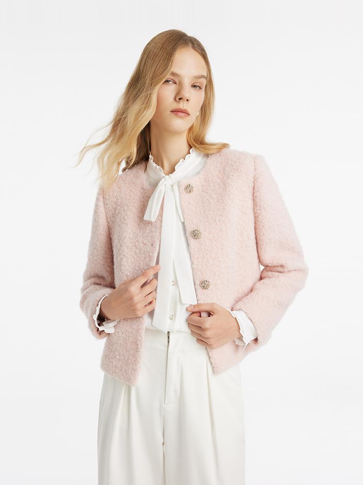 Grey Wool-Blend Single-Breasted Jacket main image 1