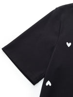 Faux Two-Piece Silver Heart Ruffle Hem Women Knit Mini Dress GOELIA
