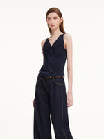 Twist Front Women Knit Tank Top GOELIA