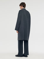 100% Wool Round Neck Women Coat GOELIA