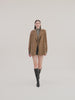Mid-Length Notched Lapel Double-Faced Wool Women Coat