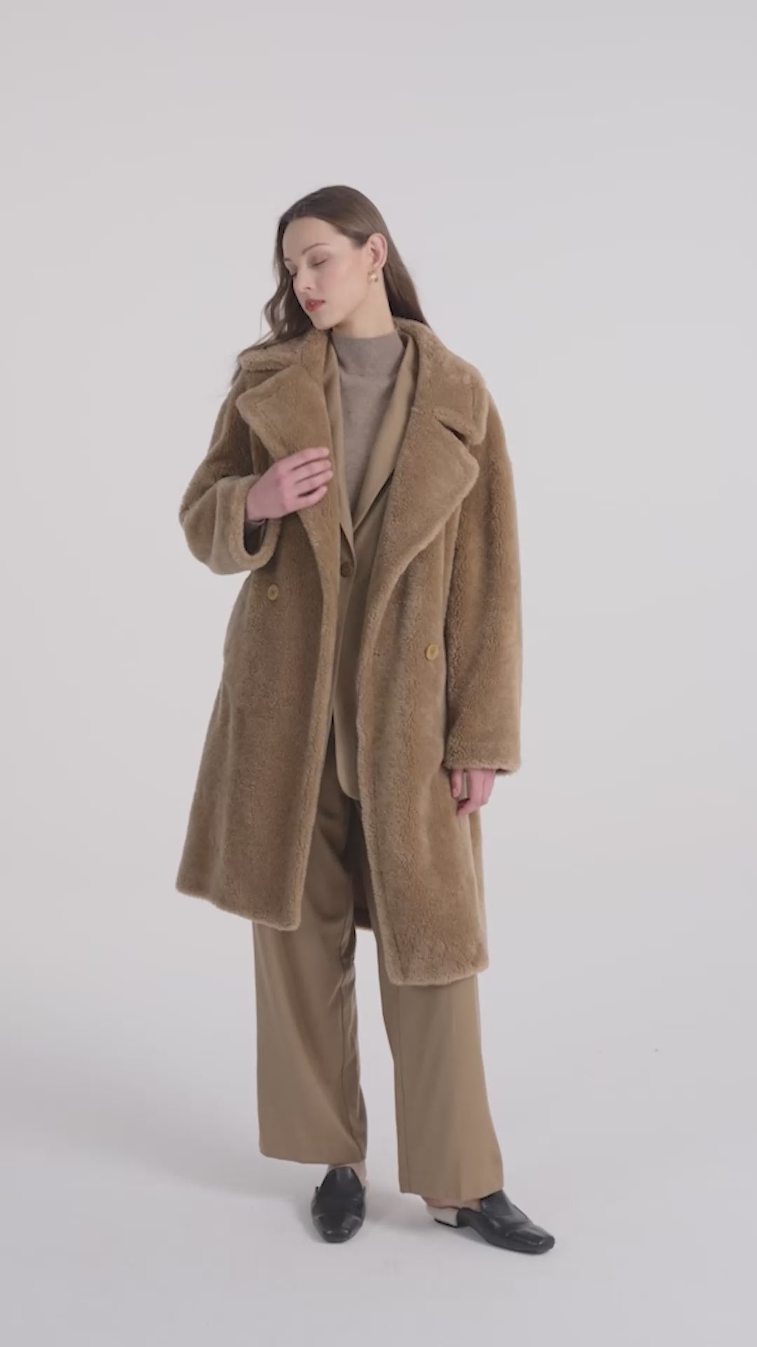 Lamb Wool Oversized Teddy Coat – GOELIA