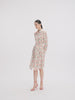 19 Momme Mulberry Silk Floral Printed Women Midi Shirt Dress With Belt