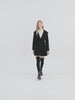 Manteau double face à revers en laine Tencel