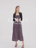 Bowknot Printed Spaghetti Strap Maxi Dress And Knitted Cardigan Two-Piece Set With Scrunchie