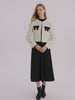 Wool Blend Tweed Short Women Jacket And Long Sleeve Dress Set