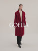 Red Mulberry Silk Wool Lapel Coat