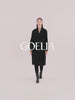 Black Wool And Cashmere Notched Lapel Women Coat