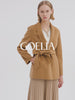 Coffee Pure Cashmere Wrapped Short Women Coat