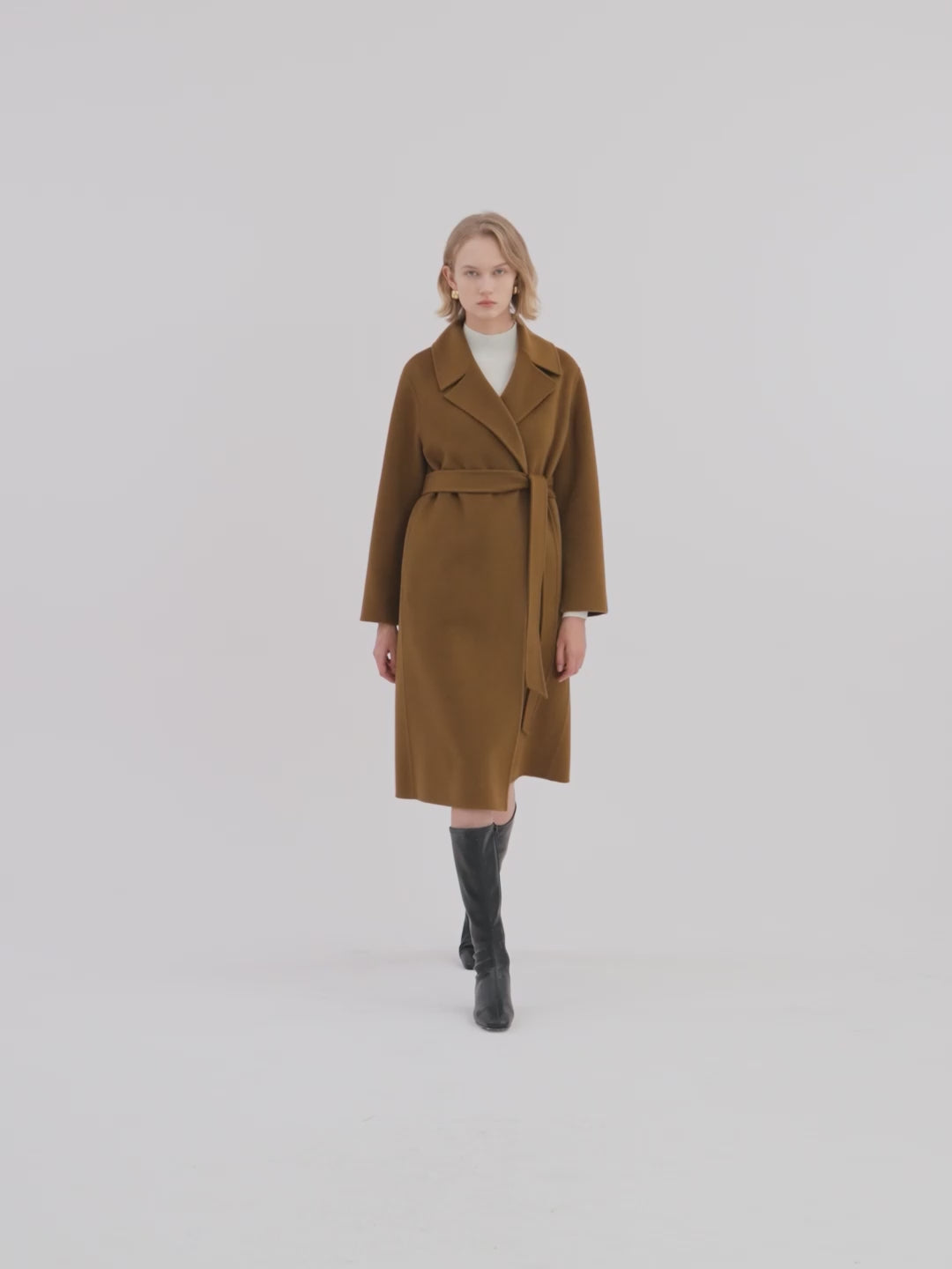 Wool And Cashmere Double-Faced Women Coat