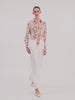 19 Momme Mulberry Silk Floral Printed Women Shirt