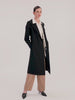 Worsted Wool Navy Collar Women Trench Coat