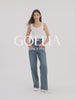 High-Waisted Loose Straight Full Length Women Jeans
