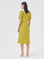 Cotton Gathered Pleated Dress GOELIA
