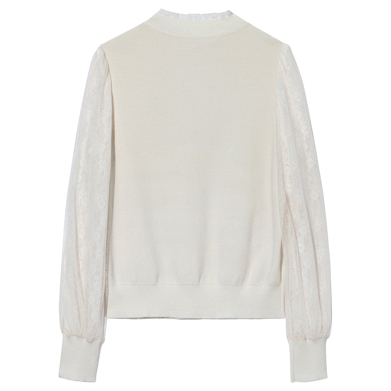 Tencel & Wool Patchwork Sweater GOELIA