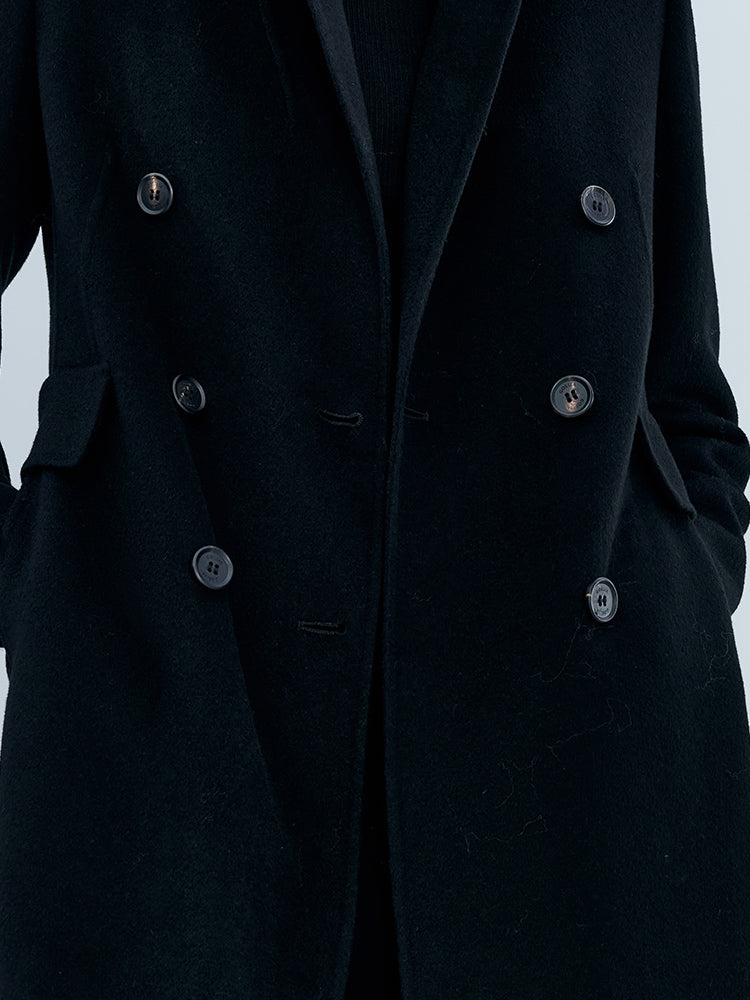 Cashmere & Wool Double Face Coat – GOELIA