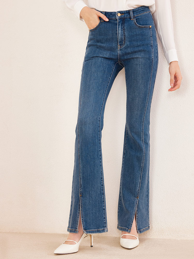 Slit Full-Length Jeans GOELIA