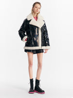 Patchwork Wool Down Jacket GOELIA