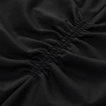 V-neck Pleated Mid-Calf Dress GOELIA